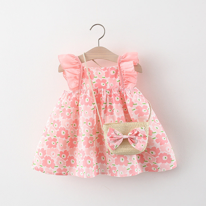 [340232] - Dress Bunga Lengan Kutung Anak Perempuan - Motif Pretty Flower