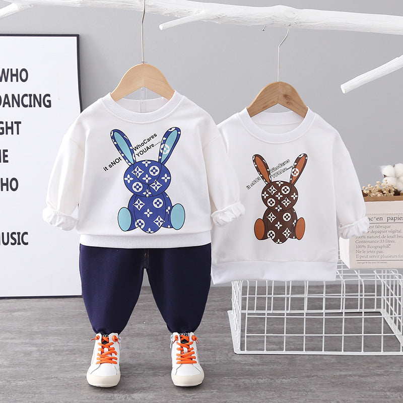 [368462] - Setelan Sweater Kekinian Fashion Anak - Motif Patterned Rabbit