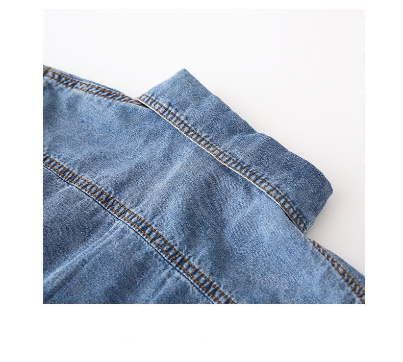 [119267] - Jaket Kemeja Jeans Style Anak - Motif Big Pockets