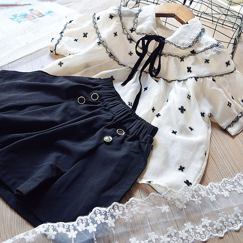 [363394] - Setelan Blouse Fashion Anak Perempuan - Motif Small Plus