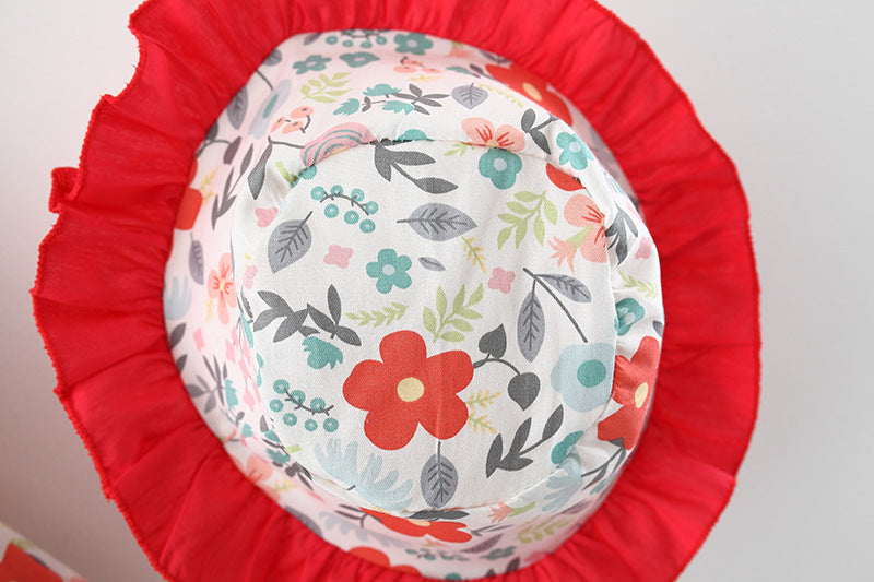 [340248] - Dress Pantai Lengan Kutung Anak Perempuan - Motif Bloom Flower