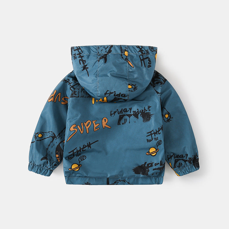 [513579] - Atasan Jaket Hoodie Parasut Lengan Panjang Anak Laki-laki - Motif Super Way