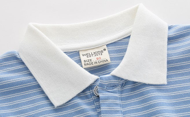 [513141] - Atasan Kaos Polo Fashion Anak - Motif Horizontal Line