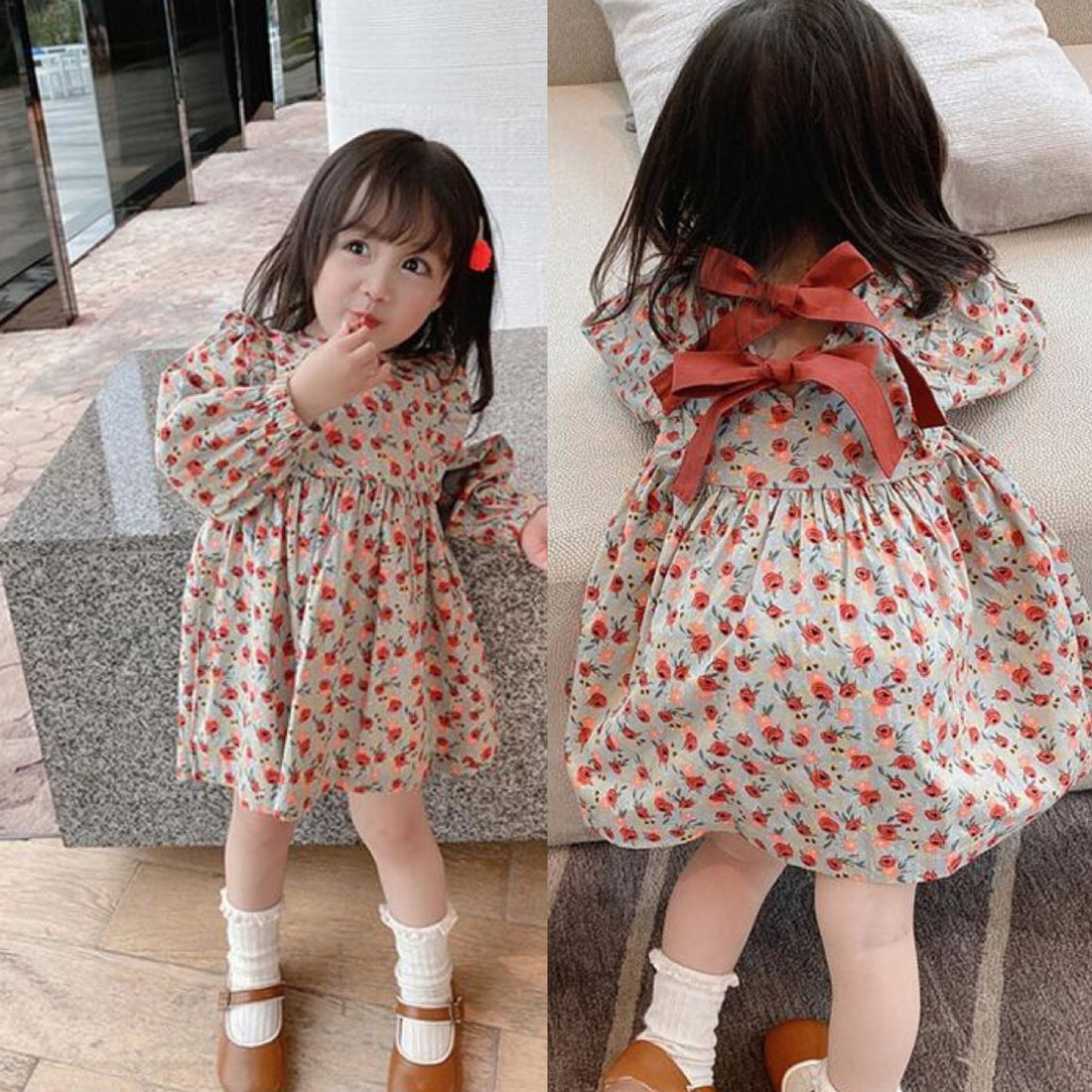 [507531] - Dress Fashion Anak Perempuan - Motif Ribbon Back