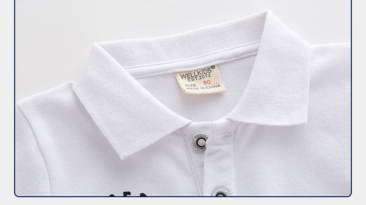 [513106] - Atasan Kaos Polo Fashion Anak Import - Motif Dino Glasses