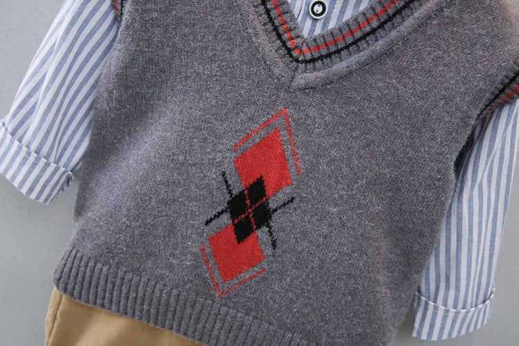 [368478] - Setelan Sweater 3 In 1 Anak Fashionable - Motif Abstract Pattern