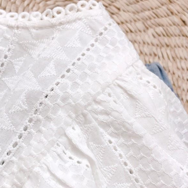 [363400] - Setelan Blouse Fashion Anak Perempuan - Motif Wide Arm