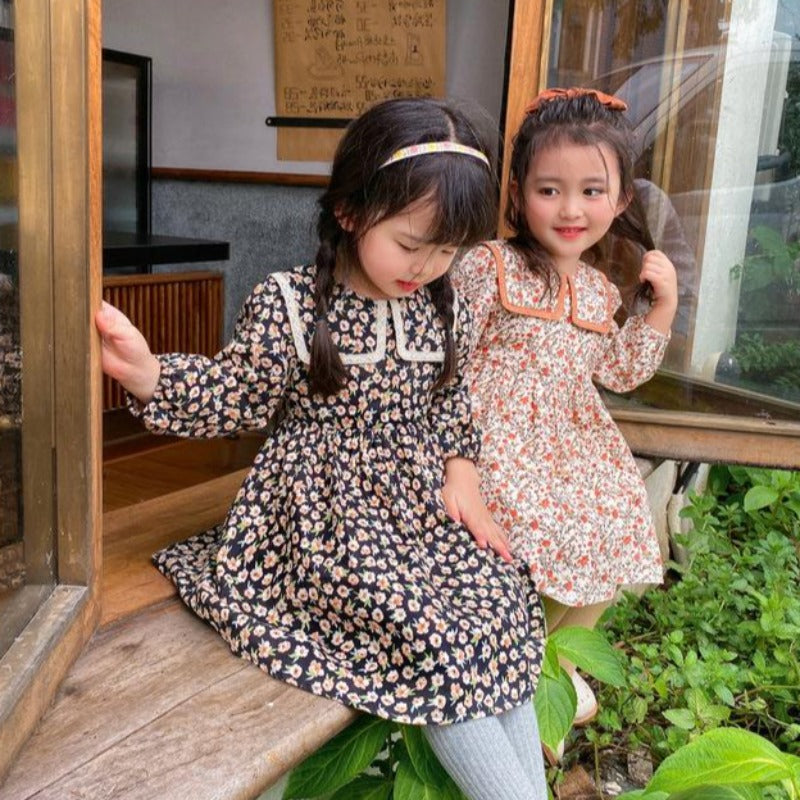 [507462] - Dress Fashion Anak Perempuan - Motif Square Collar