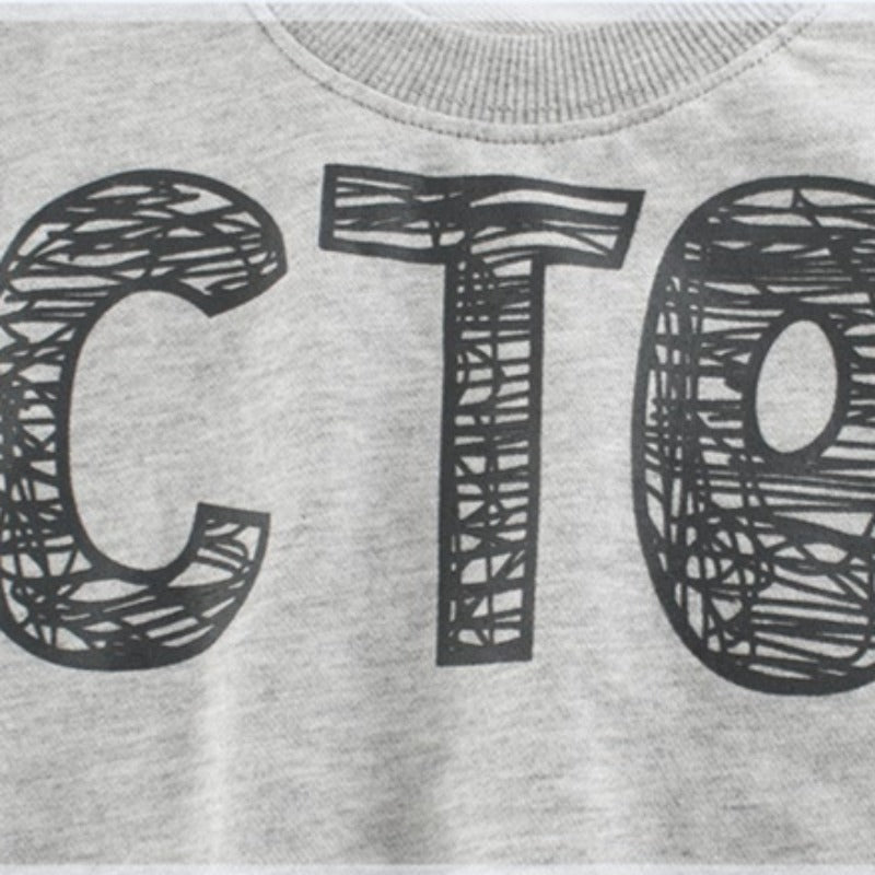 [121315] - Atasan Sweater Style Casual Anak - Motif Victory Alphabet