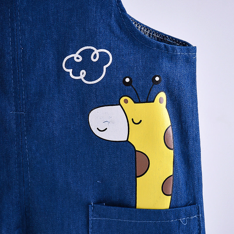 [368417] - Setelan Overall Fashion Anak - Motif Giraffe Pouch