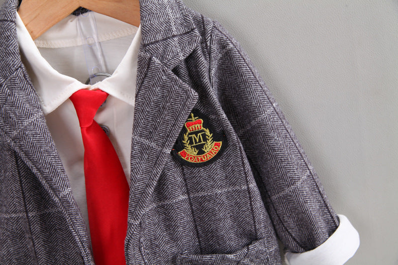 [345273] - Setelan Formal Anak 3 In 1 - Motif King Logo