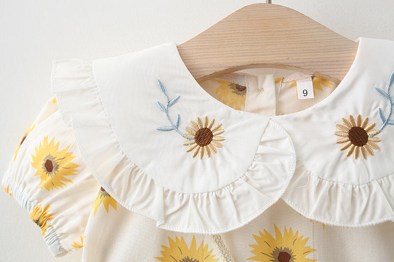 [340152] - Dress Lucu Fashionable Anak - Motif Beautiful Sunflower