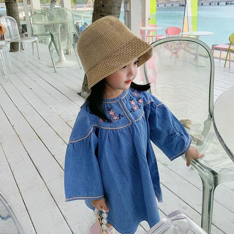 [507508] - Dress Fashion Anak Perempuan Import - Motif Flower Lace