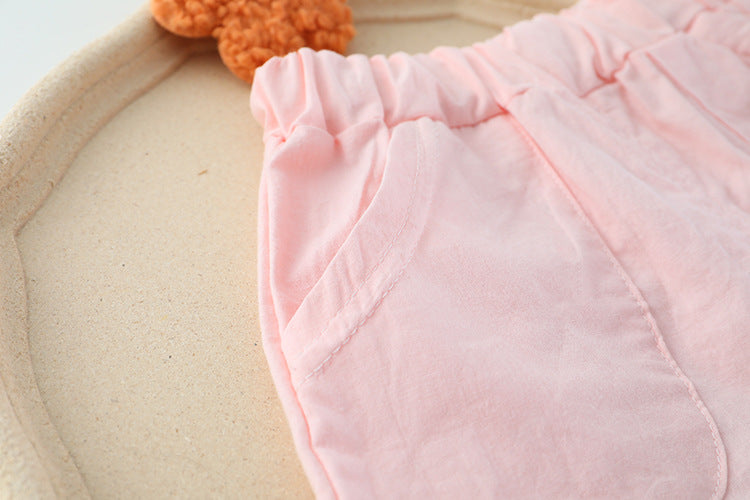 [340255] - Setelan 3D Kaos Celana Pendek Anak Perempuan - Motif Cute Strawberry