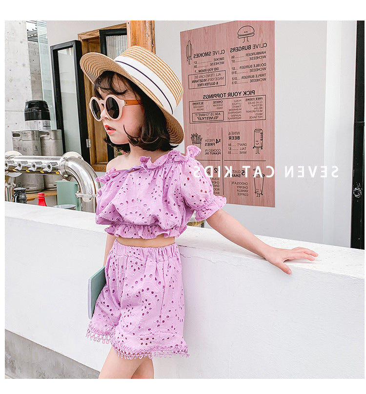 [507254] - Setelan Trendy Anak Perempuan - Motif Smooth Hole