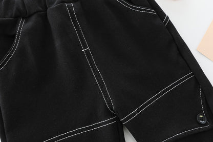 [345351] - Setelan 3 in 1 Jaket Resleting Celana Panjang Jogger Anak Laki-Laki - Motif Give Alphabet
