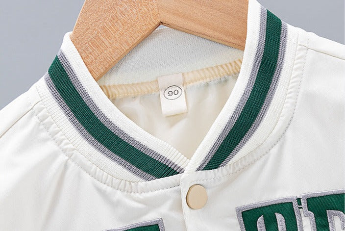 [119363] - Atasan Jaket Baseball Varsity Anak Cowok - Motif Button Bet