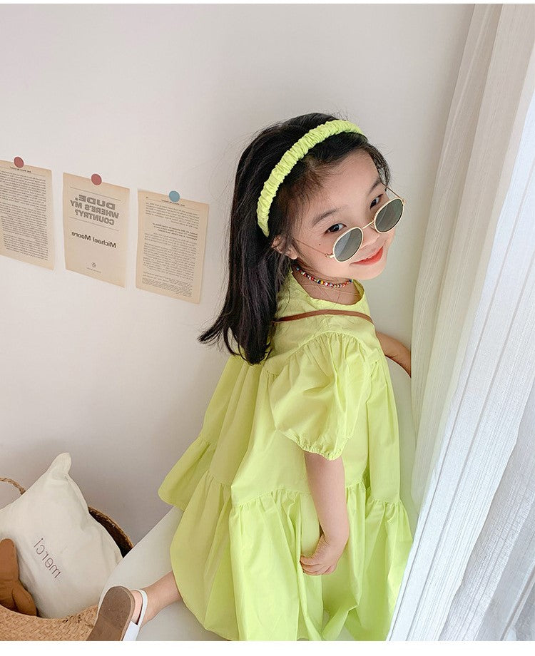 [507229] - Dress Fashion Anak Perempuan - Motif Simple Color