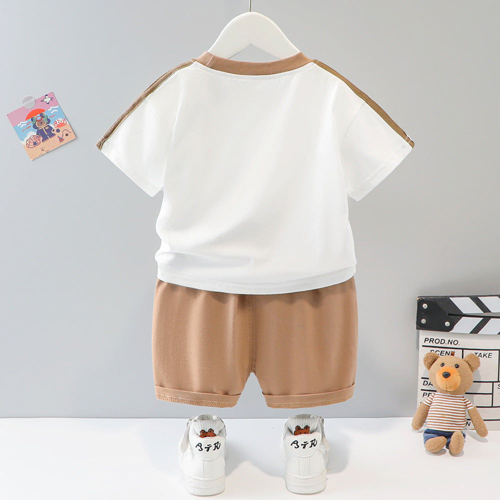 [340252] - Setelan Kaos 3D Celana Pendek Anak Laki-Laki - Motif Blush Bear