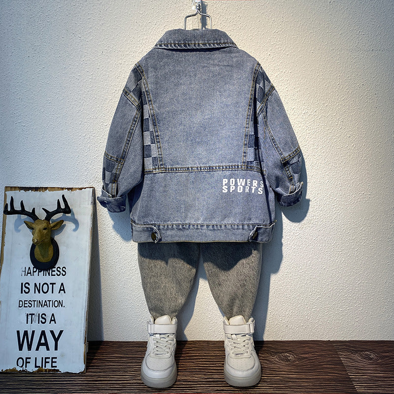 [119315] - Atasan Jaket Jeans Anak - Motif Power's Sports