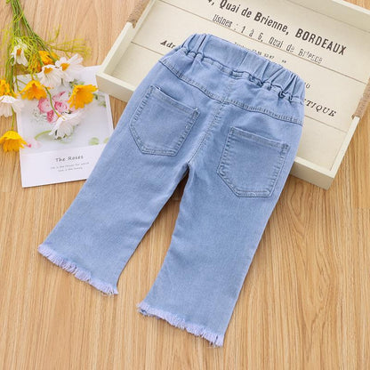 [102370] - Bawahan Jeans / Celana Panjang Anak - Motif Rabbit Accent 3D