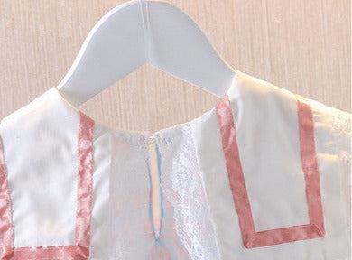 [352324] - Dress Mini Import Lengan Kutung Anak Perempuan - Motif Lace Word