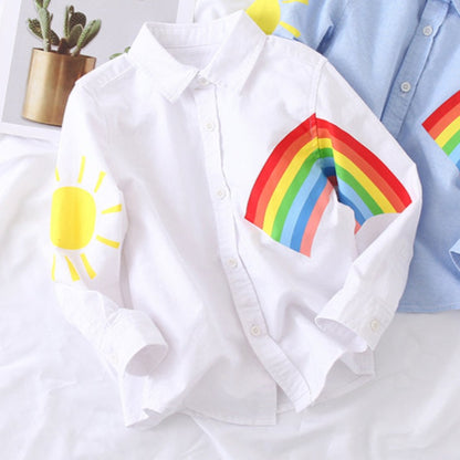 [513492] - Baju Atasan Kemeja Anak - Motif Rainbow Sun