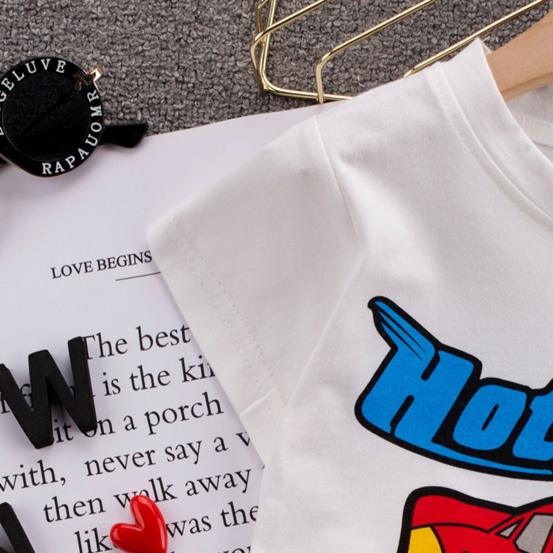 [368515] - Atasan Kaos Style Santai Anak - Motif Hot Roddin