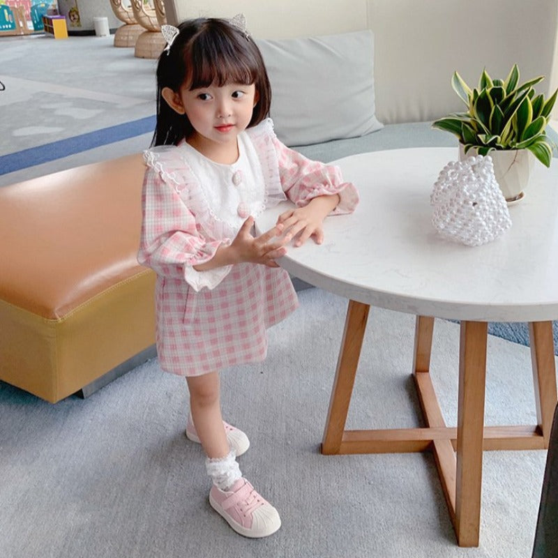 [507496] - Dress Fashion Anak Perempuan - Motif Tartan Plaid