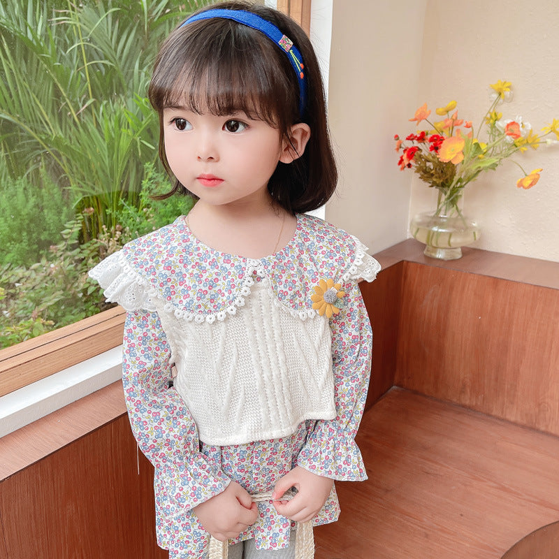 [340135] - Setelan Blouse Fashion Anak Perempuan - Motif Abstract Flowers
