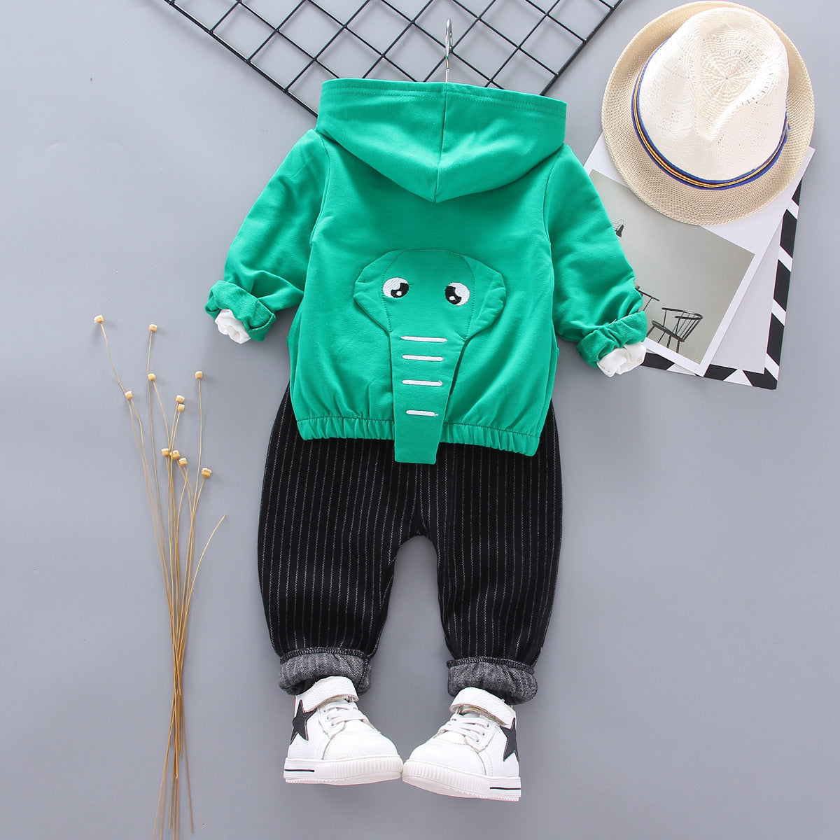 [368560] - Setelan Hoodie 3 IN 1 Fashionable - Motif Mr. Elephant