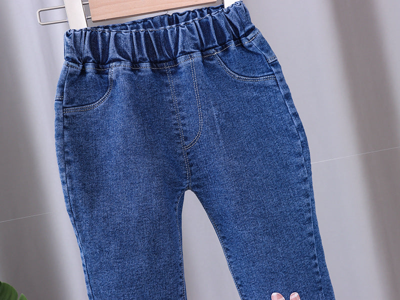 [102323] - Bawahan Jeans / Celana Panjang Anak - Motif Beautiful Crown 3D