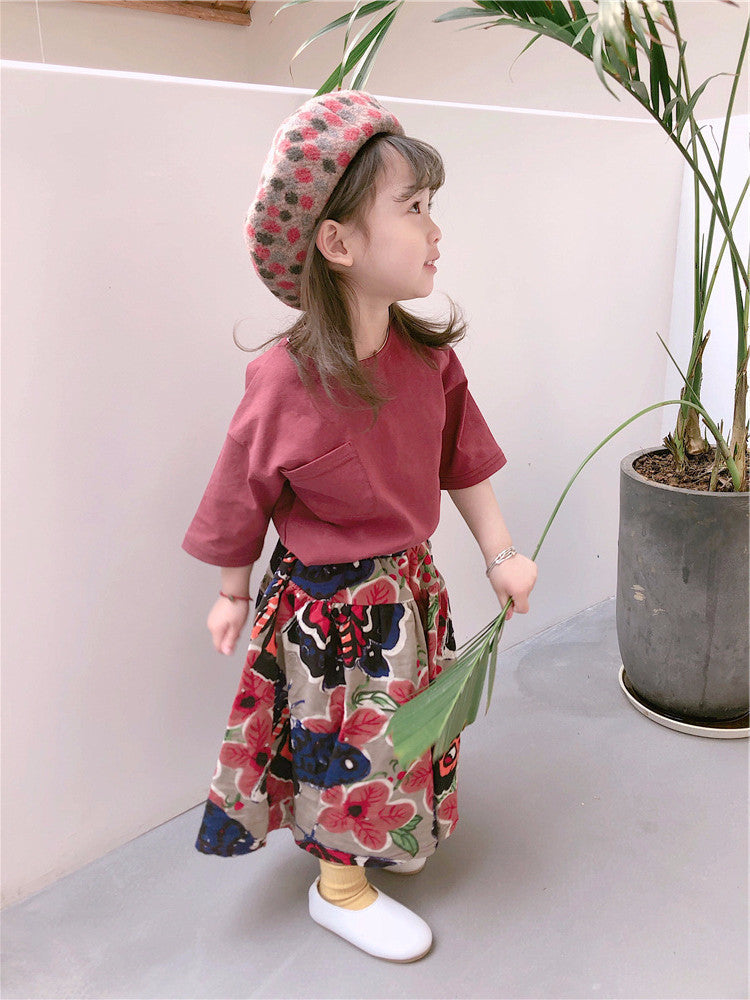 [507604] - Setelan Fashion Anak Perempuan Import - Motif Abstract Flowers