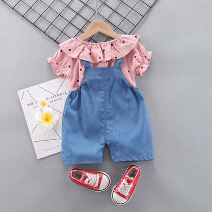 [368405] - Setelan Overall Fashion Anak - Motif Front Pocket