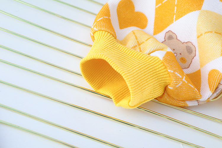 [340203] - Setelan Sweater Rajut Celana Jogger Anak Perempuan - Motif Love Bear