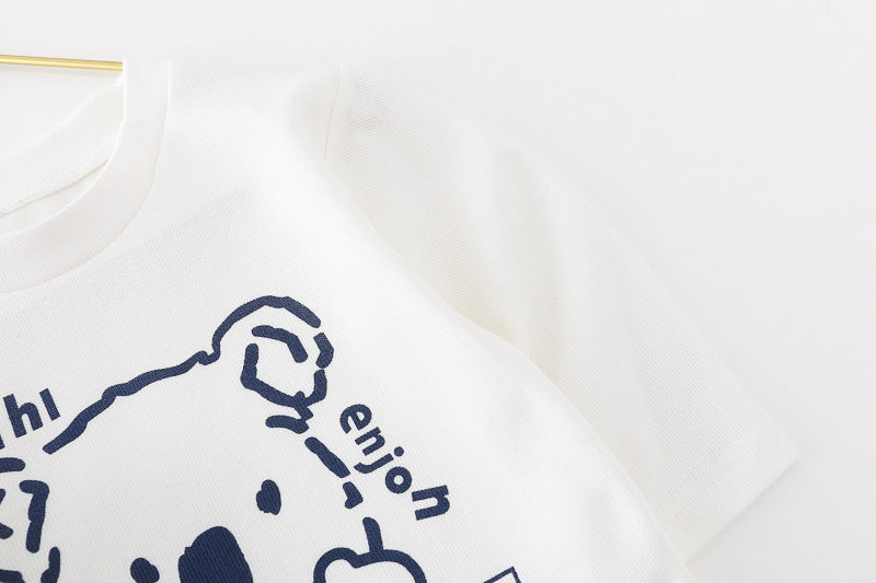[345284] - Setelan Kemeja Anak 3 in 1 - Motif Gallion Bear