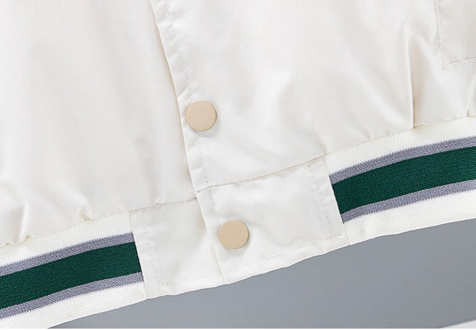 [119363] - Atasan Jaket Baseball Varsity Anak Cowok - Motif Button Bet