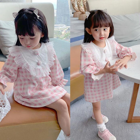 [507496] - Dress Fashion Anak Perempuan - Motif Tartan Plaid