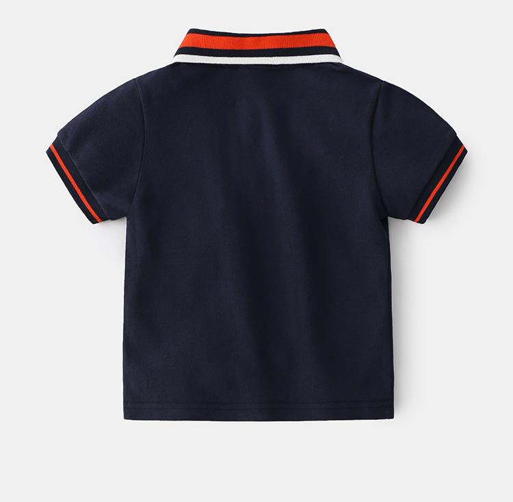 [513136] - Atasan Kaos Polo Fashion Anak Import - Motif Dino Logo Bordir