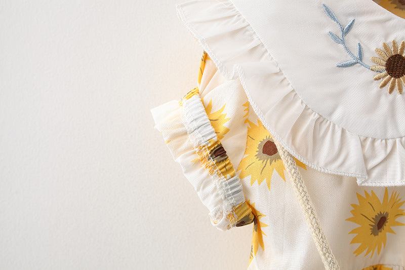 [340152] - Dress Lucu Fashionable Anak - Motif Beautiful Sunflower