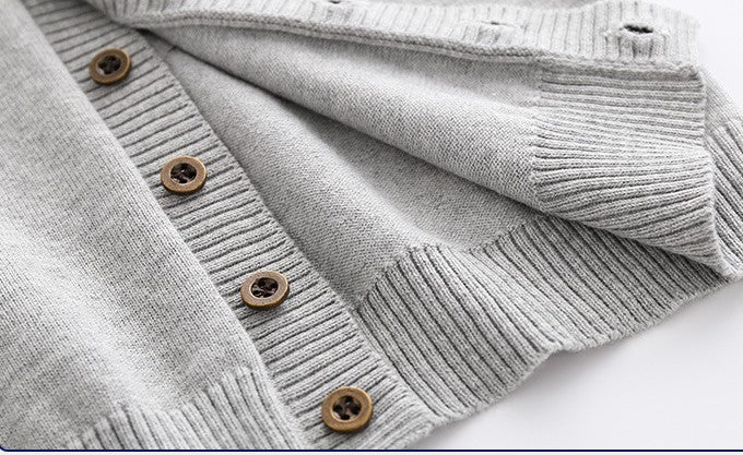 [513159] - Atasan Cardigan Panjang Fashion Anak Cowok Import - Motif Five Buttons Bordir
