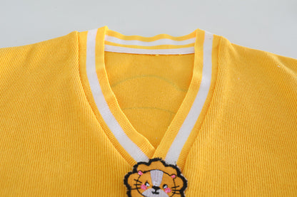 [340291] - Setelan 3 in 1 Sweater Crewneck Celana Chino Anak Cowok - Motif Cute Lion