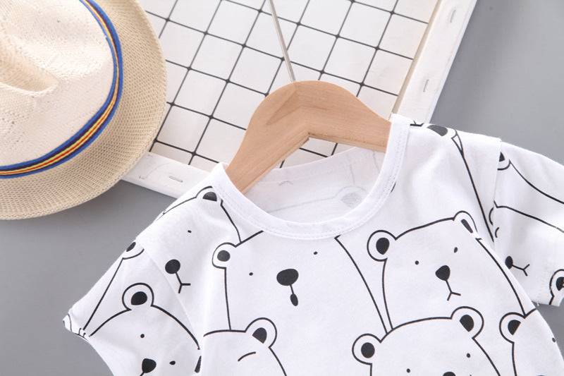 [368408] - Setelan Kaos Fashion Anak - Motif Animal Face