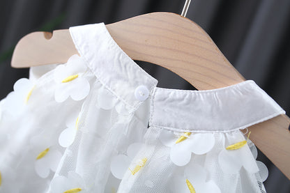 [340257] - Dress Kupu Import Lengan Kutung Anak Perempuan - Motif Dew Butterfly