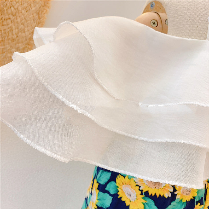 [363373] - Setelan Ootd Fashion Anak Perempuan - Motif Wide Collar