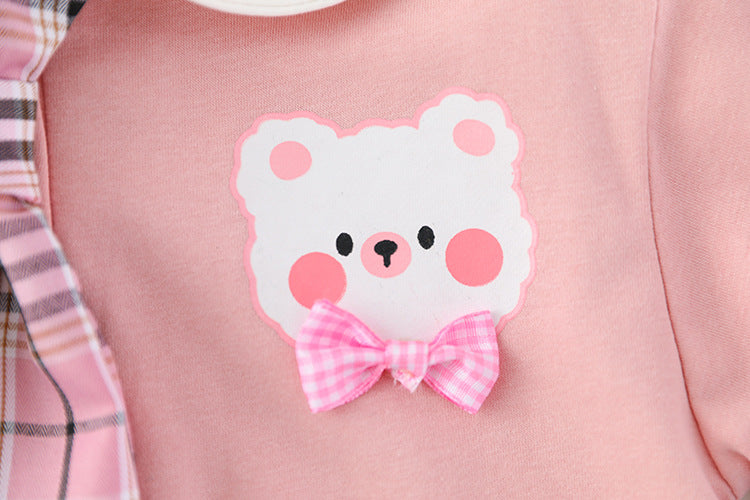 [340137] - Setelan Sweater Fashion Anak Perempuan - Motif Plain Animal