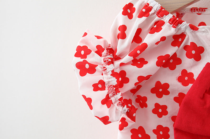 [340143] - Dress Lucu Fashion Anak - Motif Flowering Ribbon