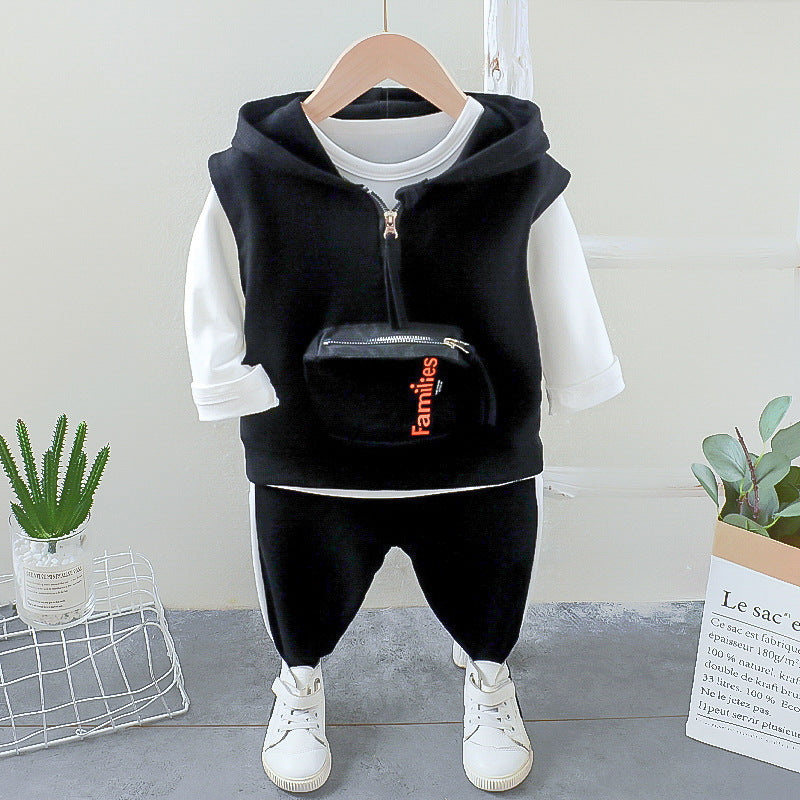 [368556] - Setelan Jaket 3 IN 1 Anak Fashionable - Motif Plain Color