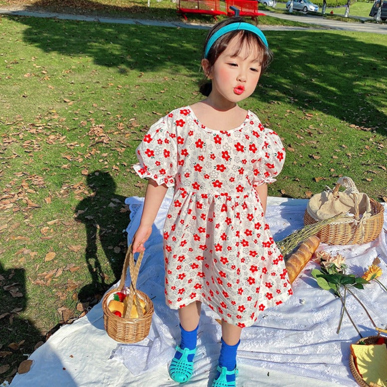 [507615] - Dress Anak Perempuan Fashion - Motif Cute Flowers