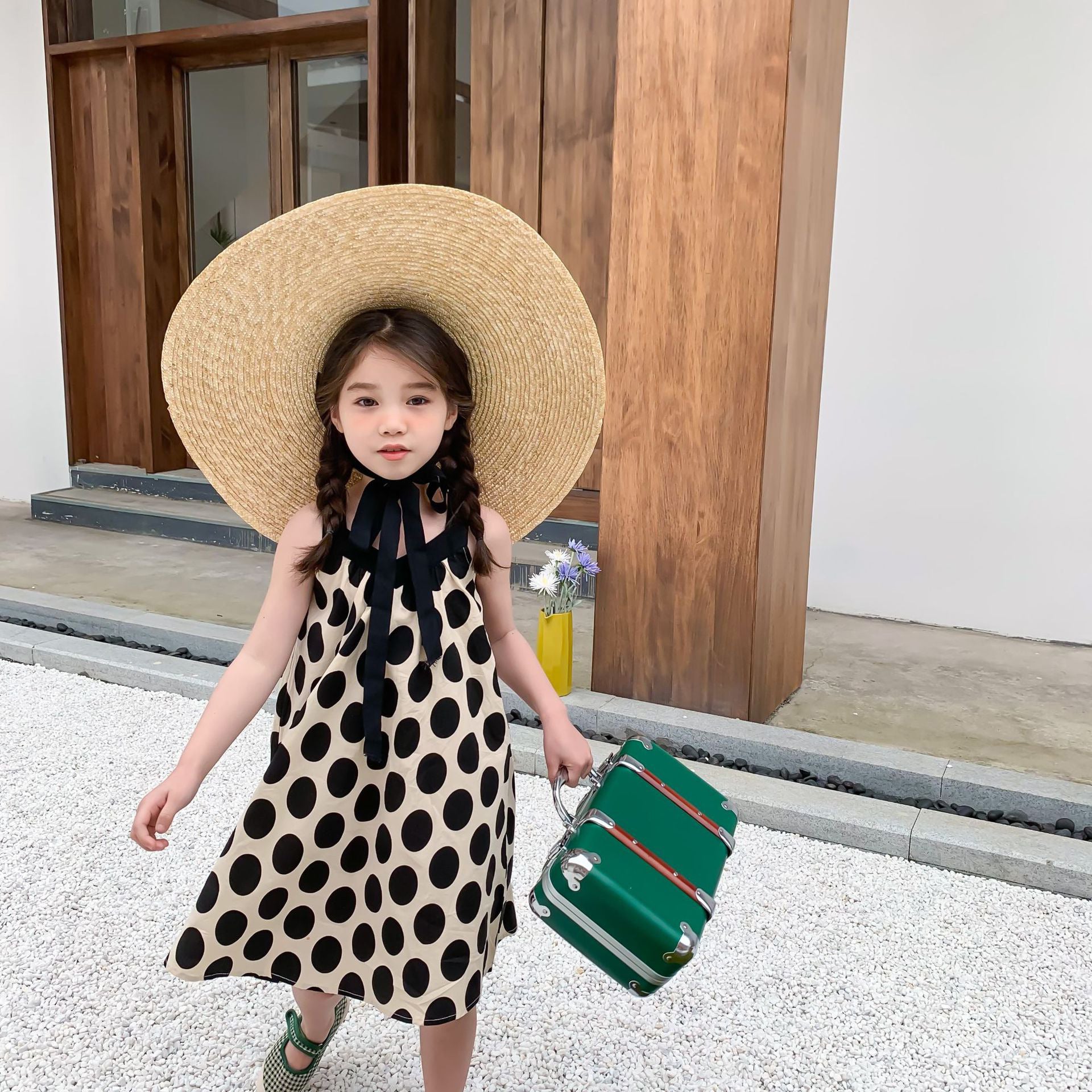 [507236] - Dress Fashion Anak Perempuan Import - Motif Freckles Pattern
